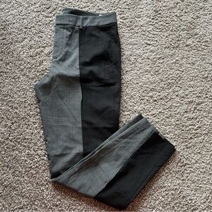 NWT Women's Vince Color-Block Pleated Pants size 12 in Black & Gray